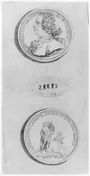 Andre Cardinal Destouches, graviert nach einer Medaille von 1732, ca. 1750
